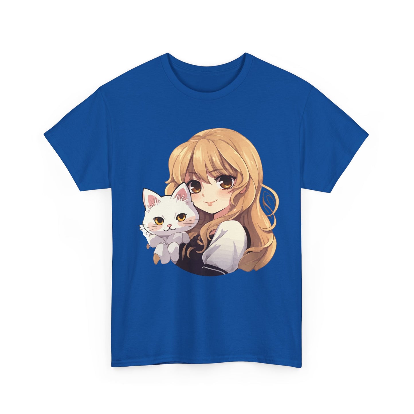 Anime Girl with Kawaii Cat Shirt, Otaku Japan Culture Loves Gifts Women Girls T-Shirt