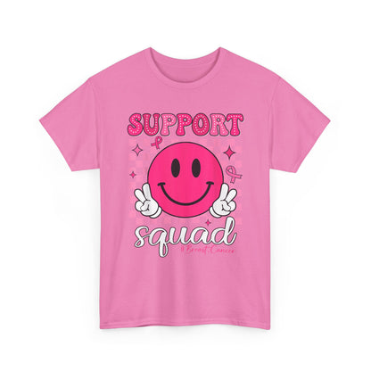 Support Squad Breast Cancer T-Shirt, Breast Cancer Awareness Pink Ribbon Warriors Gifts T-Shirt