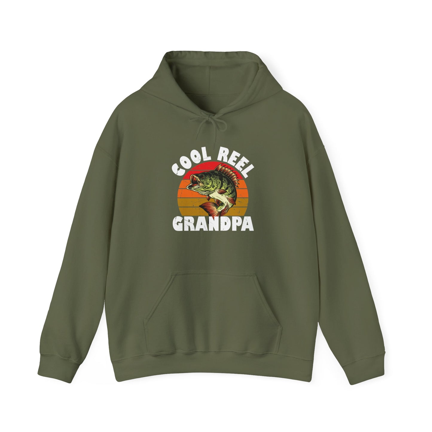 Fishing Hoodie, Cool Reel Grandpa, Fisherman Grandpa, Fishing Season Lovers Gift Hoodie