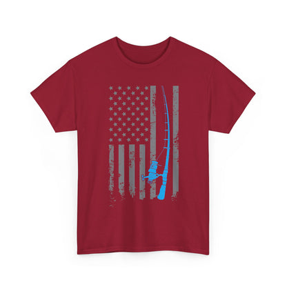 American Flag Fishing T-Shirt, Fishing Rod, Fisherman Fishing Season Lovers Shirt