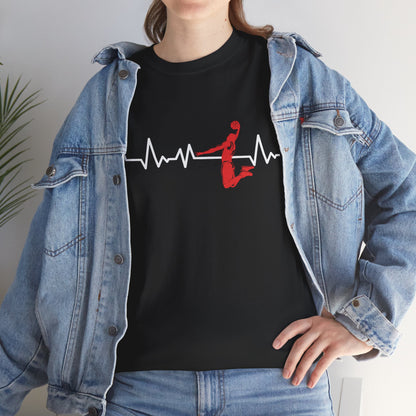 Basketball Heartbeat Shirt, Sports Basketball Lovers, Basketball Players Gifts T-Shirt