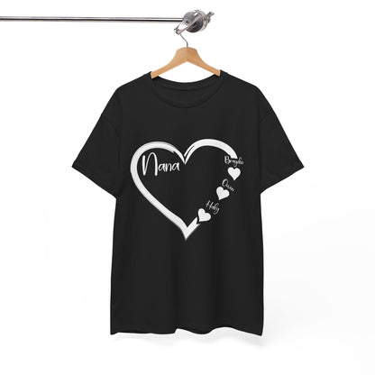 Nana Shirt, Heart Grandmother Mother's Day, Grandma Grandkids Gifts T-Shirt