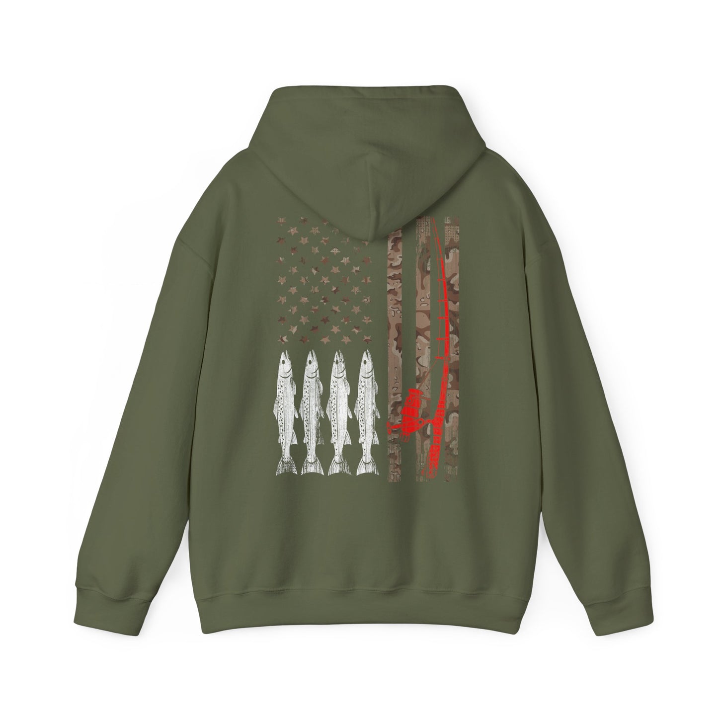 American Flag Fishing Rod Hoodie, Fishing USA Flag, Fisherman Fishing Season Lovers Hoodie