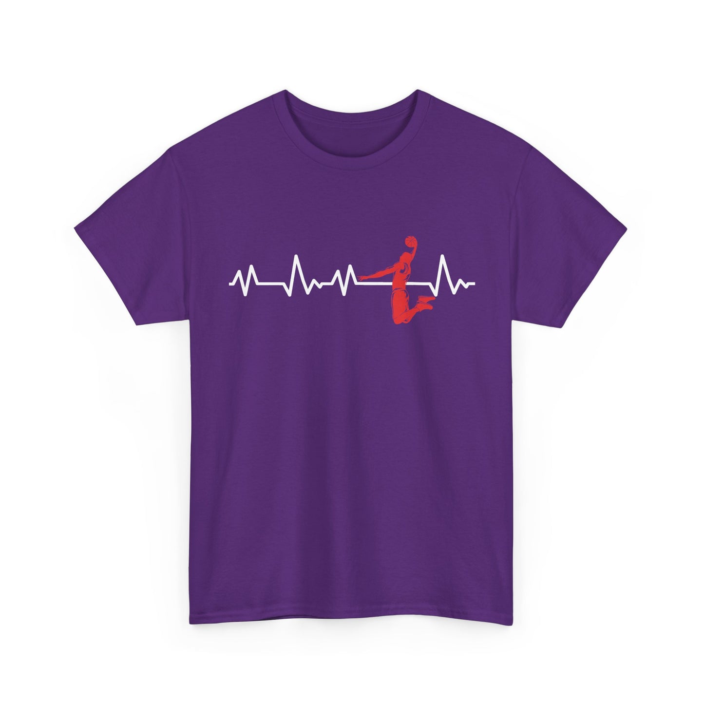 Basketball Heartbeat Shirt, Sports Basketball Lovers, Basketball Players Gifts T-Shirt