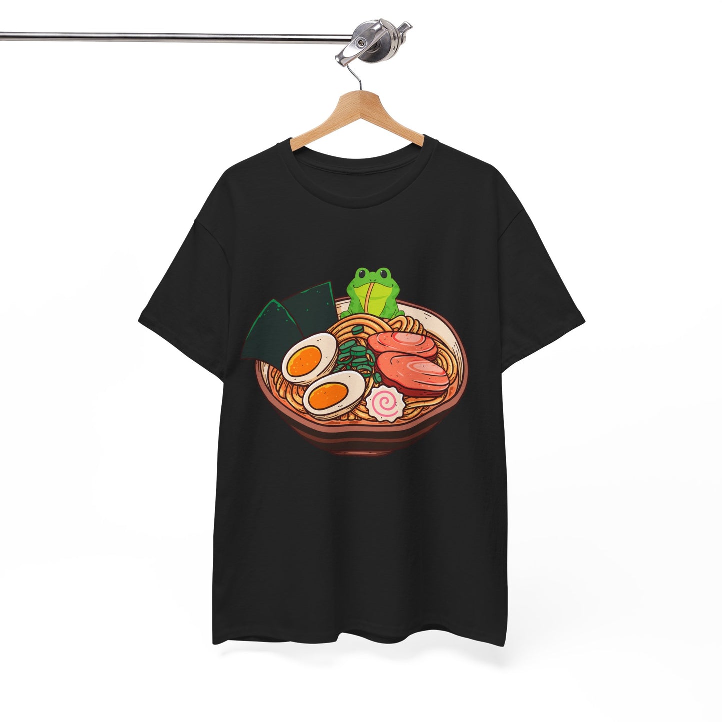 Kawaii Frog Shirt, Kawaii Frog Eating Ramen, Japanese Food Lovers Women Men T-Shirt