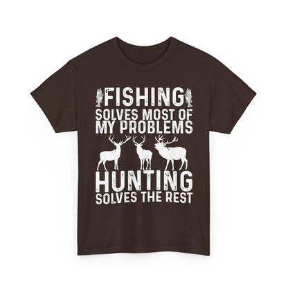 Fishing & Hunting T-Shirt, Fishing Hunting Lovers Gifts, Fisherman Hunter T-Shirt