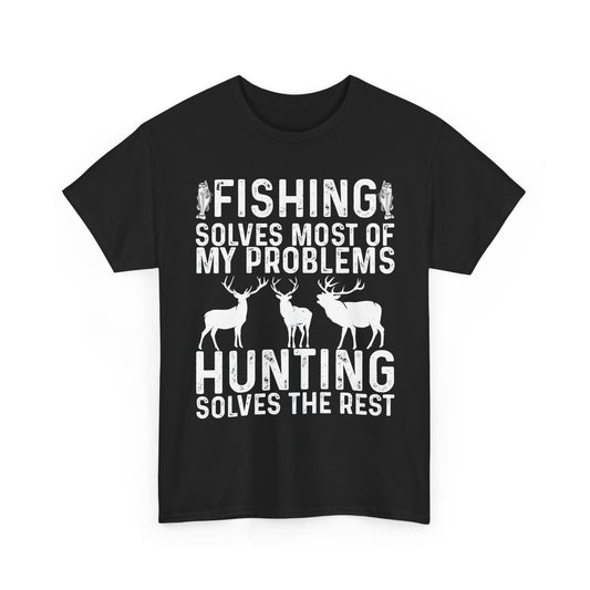 Fishing & Hunting T-Shirt, Fishing Hunting Lovers Gifts, Fisherman Hunter T-Shirt