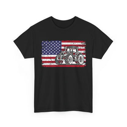 Farming USA Flag Shirt, Farmer Tractor, Farm Lovers Gifts Men Dad T-Shirt