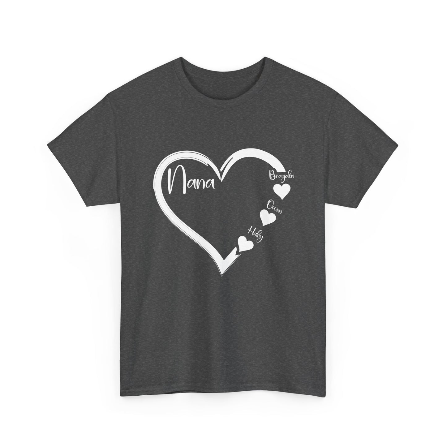 Nana Shirt, Heart Grandmother Mother's Day, Grandma Grandkids Gifts T-Shirt