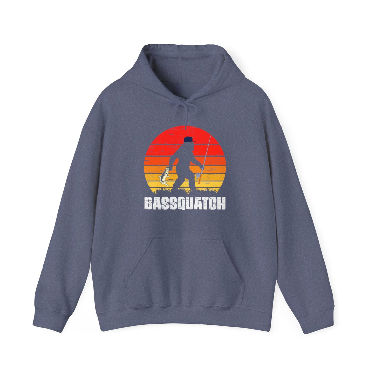 Bigfoot Fishing Hoodie, Bassquatch Sasquatch Fishing, Fishing Bigfoot Lovers Hoodie
