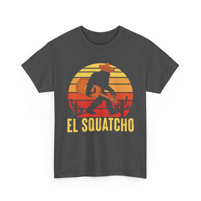 Bigfoot Shirt, El Squatcho, Sasquatch Lovers Gifts, Bigfoot Guitar Funny T-Shirt