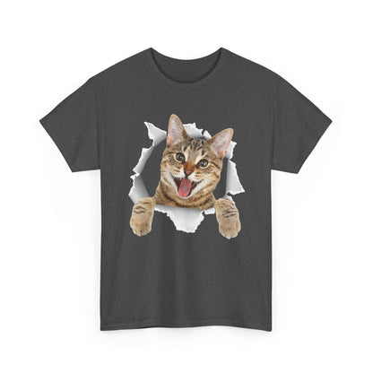 Cat T-Shirt, Cat Torn Cloth, Cats Owner Kitten Lovers Gifts Women Men Cute Shirt