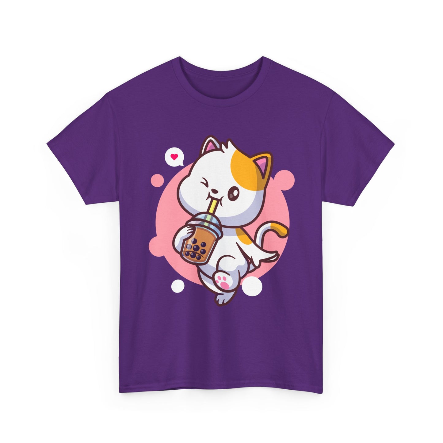 Anime Cat T-Shirt, Kawaii Cat Neko Boba Tea Cats Lovers Funny Women Men Shirt