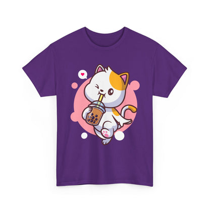 Anime Cat T-Shirt, Kawaii Cat Neko Boba Tea Cats Lovers Funny Women Men Shirt