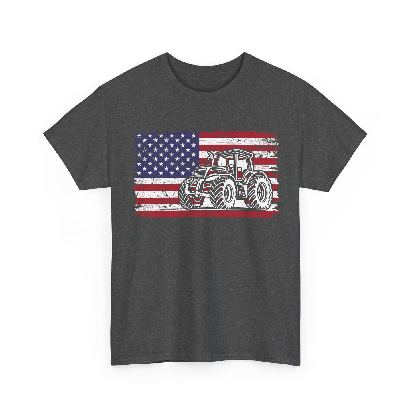 Farming USA Flag Shirt, Farmer Tractor, Farm Lovers Gifts Men Dad T-Shirt