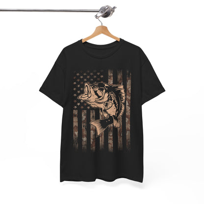 Fishing Camo American Flag Shirt, Fishing Lovers Gifts, Fisherman Fishing Season T-Shirt