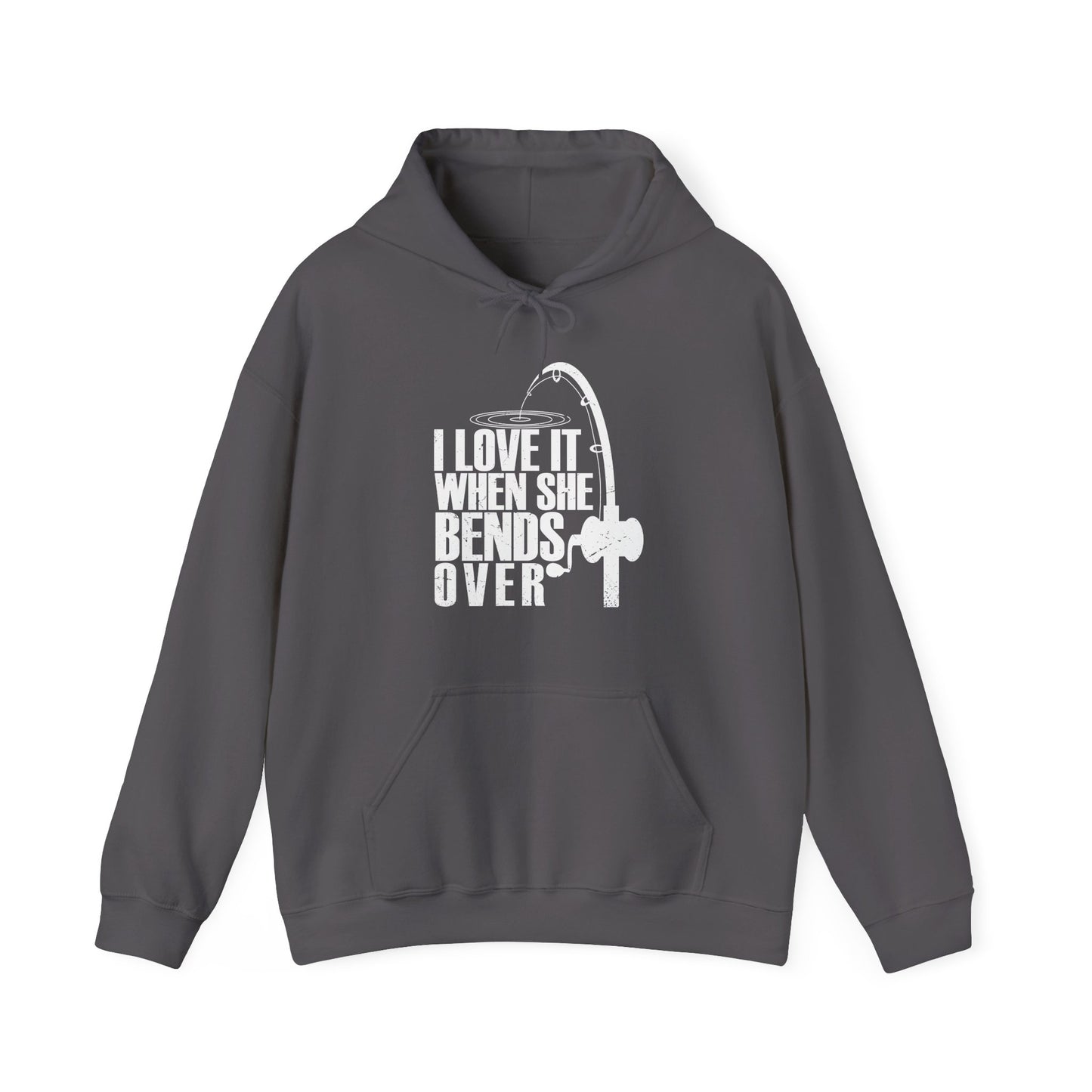 Fisherman Hoodie, Fishing Rod, Fishing Season Lovers I Love It When She Bends Over Hoodie