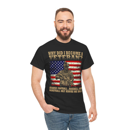 Veteran Shirt, Why Did I Become a Veteran?, Veterans Day Dad Grandpa Gifts Shirt