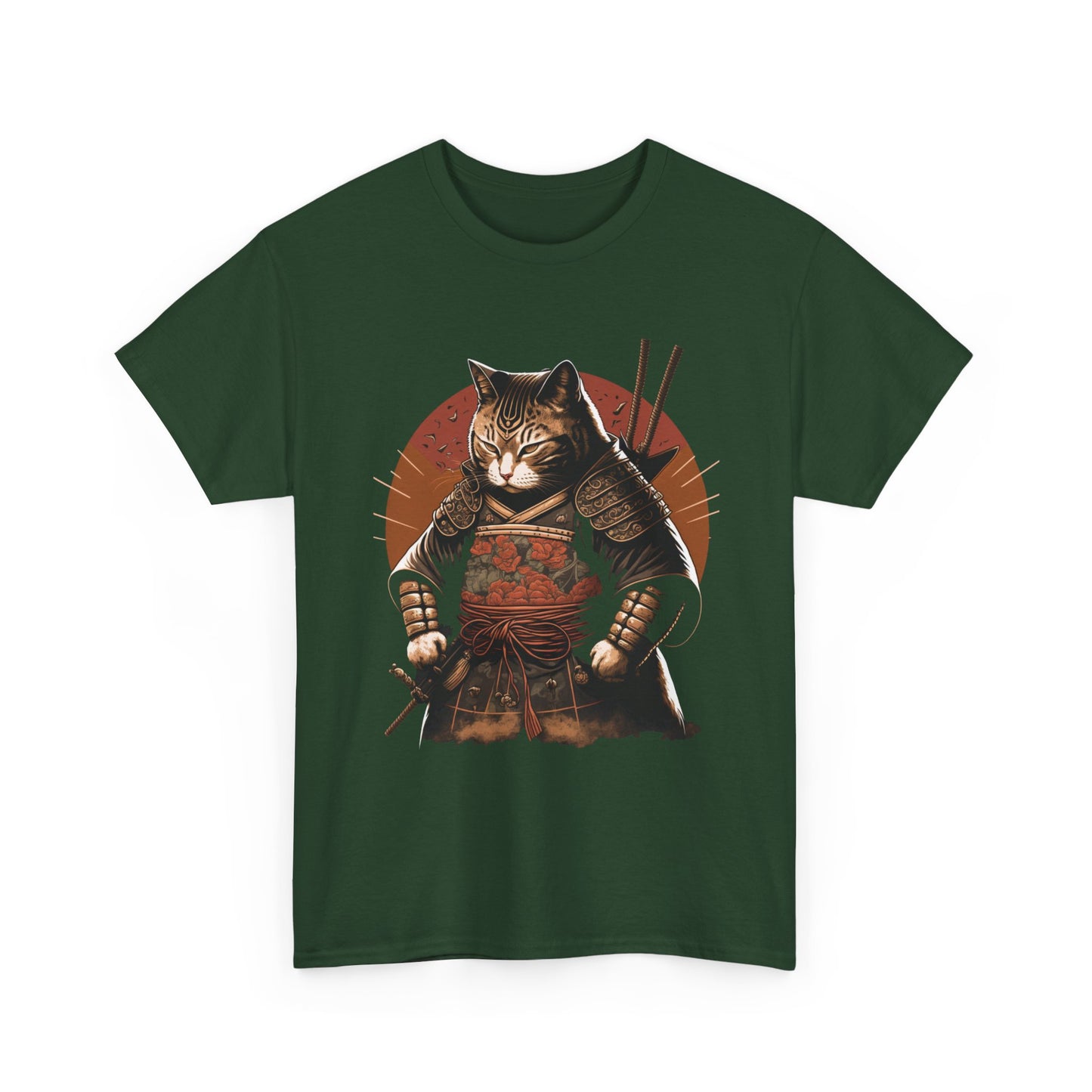 Samurai Cat Shirt, Japanese Culture Lovers, Ninja Cat Funny Women Men T-Shirt