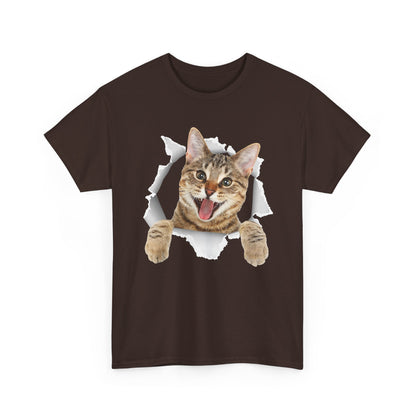 Cat T-Shirt, Cat Torn Cloth, Cats Owner Kitten Lovers Gifts Women Men Cute Shirt