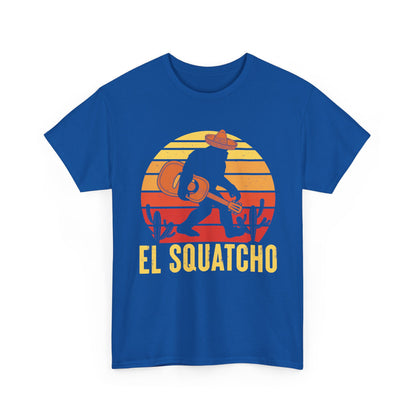 Bigfoot Shirt, El Squatcho, Sasquatch Lovers Gifts, Bigfoot Guitar Funny T-Shirt