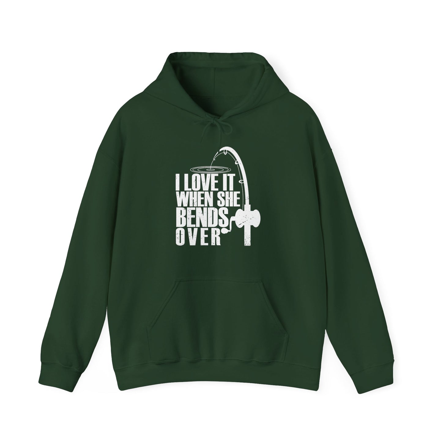 Fisherman Hoodie, Fishing Rod, Fishing Season Lovers I Love It When She Bends Over Hoodie