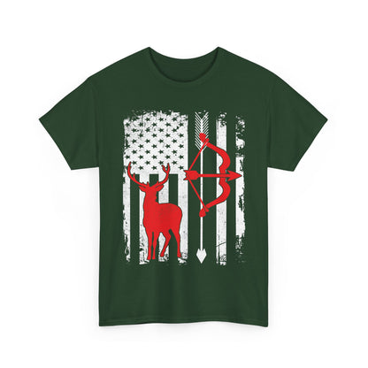 Deer Hunting Shirt - Hunting Season Lovers, Whitetails Hunter Dad, Camouflage American Flag T-Shirt