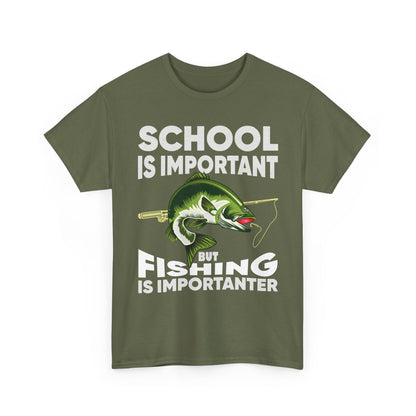 Fishing Shirt, Fishing Lover Gift Shirt, School Is Important But Fishing Is Importanter T-Shirt