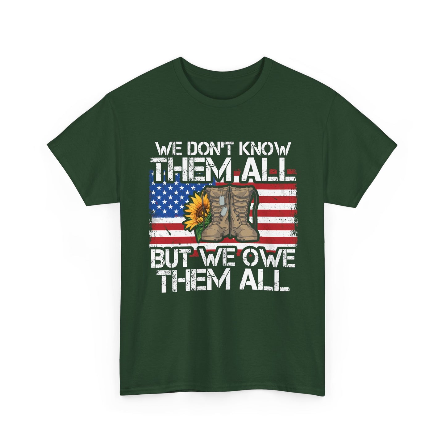 Veterans Shirt, We Don't Know Them All but We Owe Them All, Veterans Day American Flag Shirt