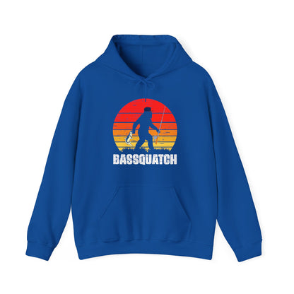 Bigfoot Fishing Hoodie, Bassquatch Sasquatch Fishing, Fishing Bigfoot Lovers Hoodie