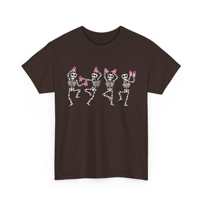 Breast Cancer Shirt, Breast Cancer Awareness, Dabbing Skeleton Pink Ribbon T-Shirt