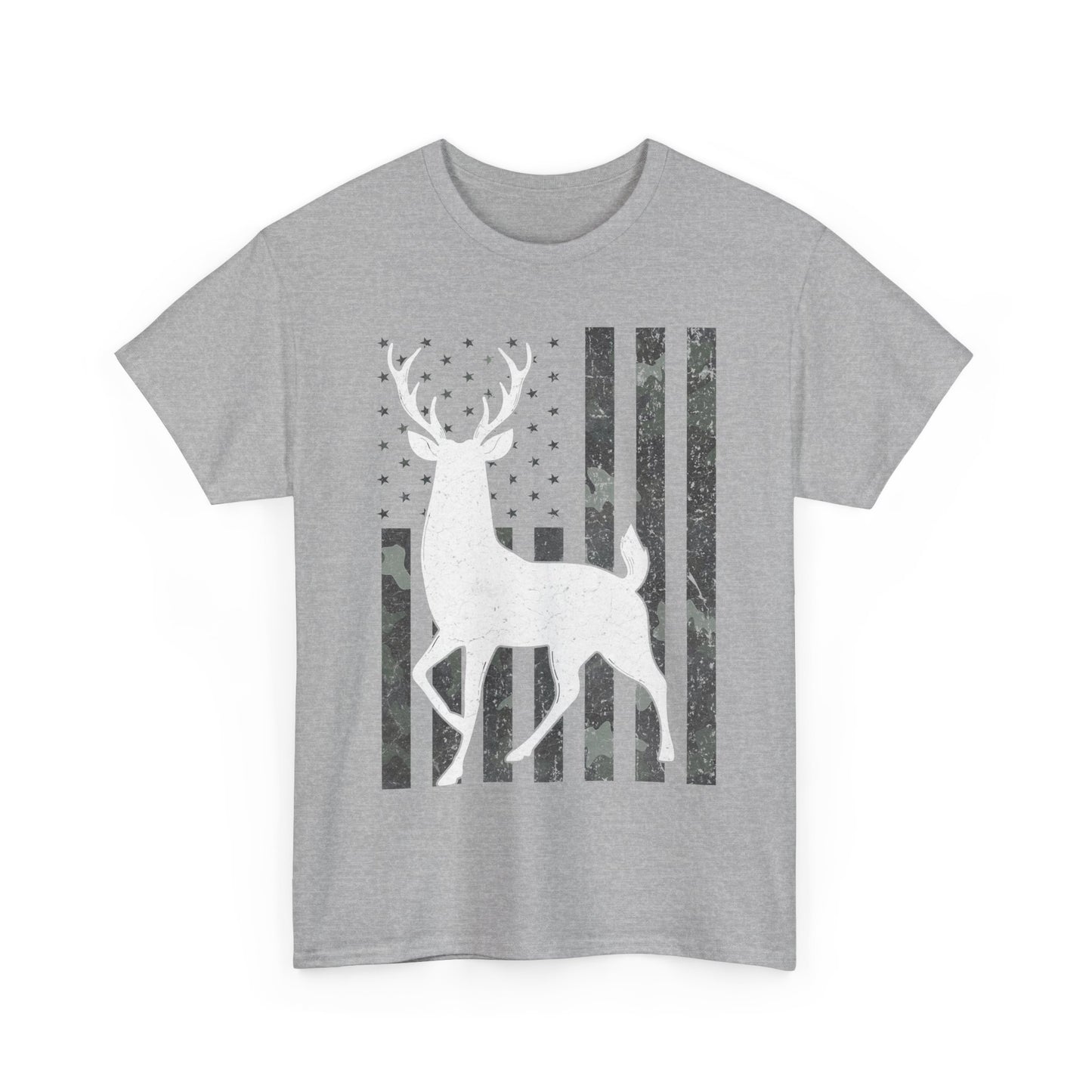 Deer Hunting Shirt, American Flag Camo Deer Hunting Season Lovers, Hunter Dad Men T-Shirt