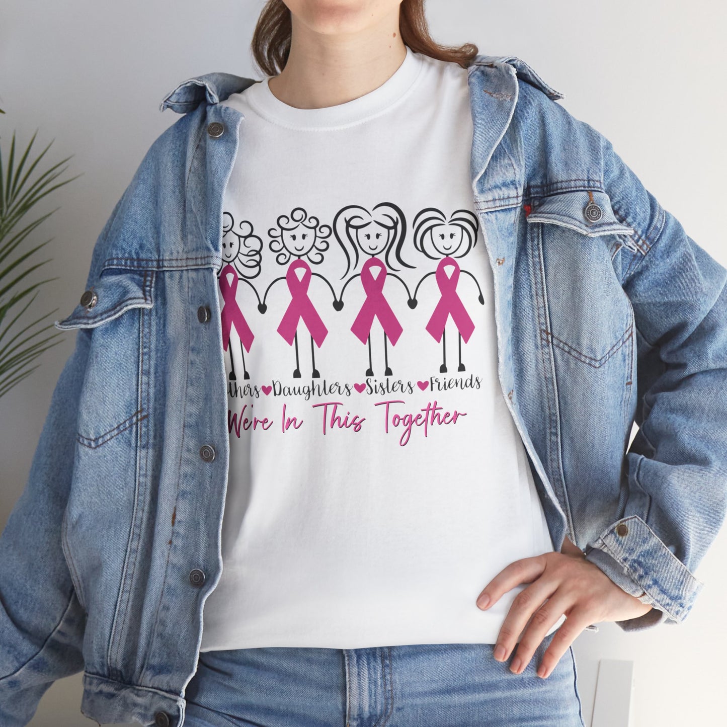 Breast Cancer We're in This Together Shirt, Breast Cancer Awareness Women Mom Shirt