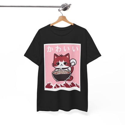 Anime Cat Shirt, Kawaii Cat Lovers Gifts, Japanese Art Woodblock Kitten T-Shirt
