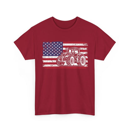 Farming USA Flag Shirt, Farmer Tractor, Farm Lovers Gifts Men Dad T-Shirt