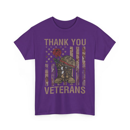 Veteran's Day Shirt, Thank You, Veteran American Flag Dad Grandpa Patriotic T-Shirt