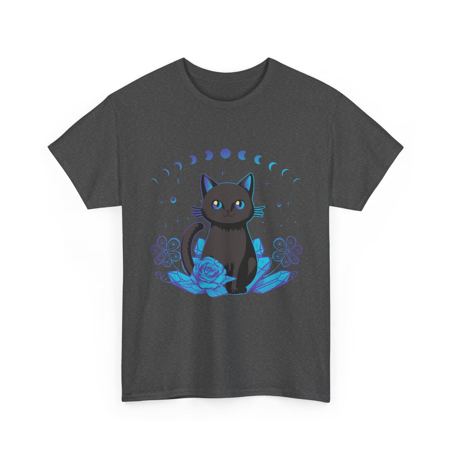 Cat Kawaii Shirt, Crystal Alchemy Cat Moon Phases Anime Lovers Gifts Shirt