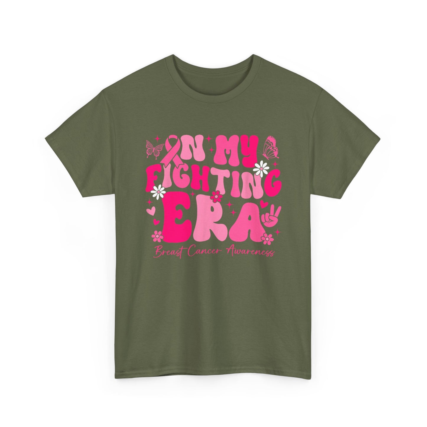 Breast Cancer Awareness T-Shirt, In My Fighting Era, Breast Cancer Awareness Women Men T-Shirt