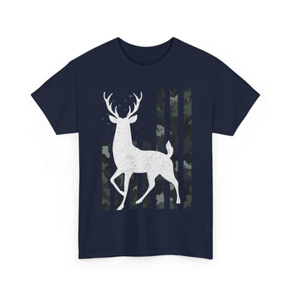 Deer Hunting Shirt, American Flag Camo Deer Hunting Season Lovers, Hunter Dad Men T-Shirt