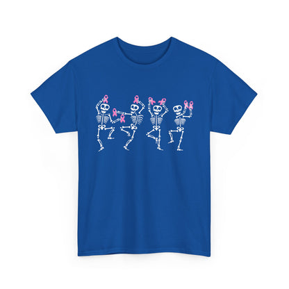 Breast Cancer Shirt, Breast Cancer Awareness, Dabbing Skeleton Pink Ribbon T-Shirt