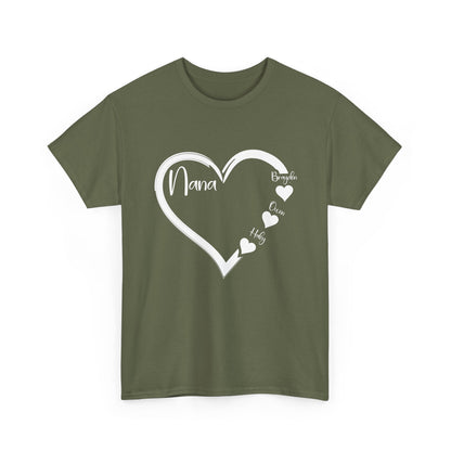 Nana Shirt, Heart Grandmother Mother's Day, Grandma Grandkids Gifts T-Shirt