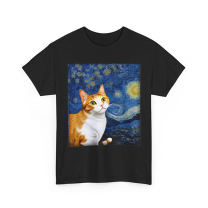 Cat T-Shirt, Cats Owner, Van Gogh Starry Night Cat Animals Lovers Gifts Shirt
