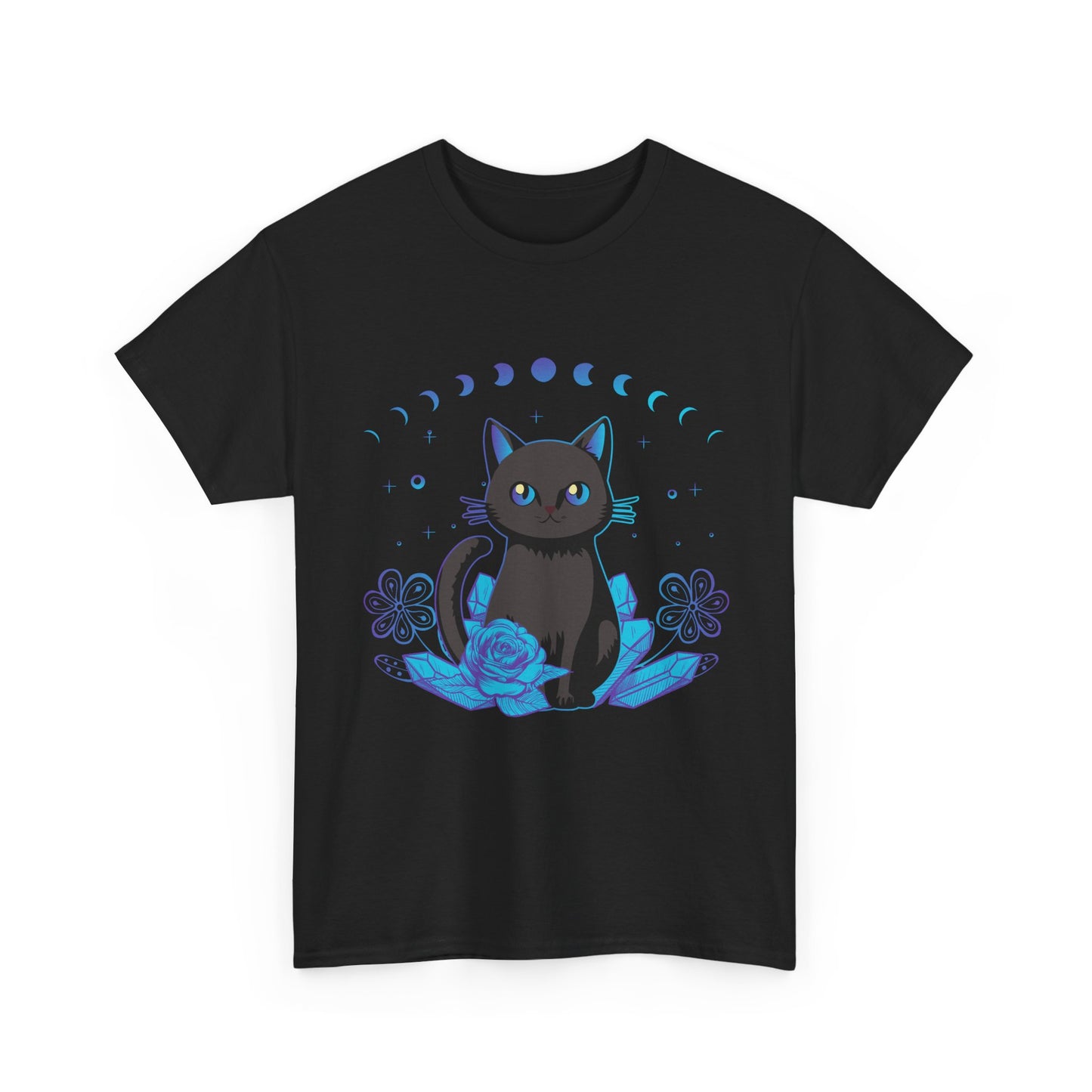 Cat Kawaii Shirt, Crystal Alchemy Cat Moon Phases Anime Lovers Gifts Shirt