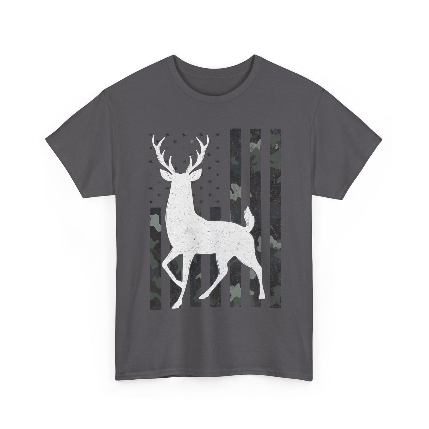 Deer Hunting Shirt, American Flag Camo Deer Hunting Season Lovers, Hunter Dad Men T-Shirt