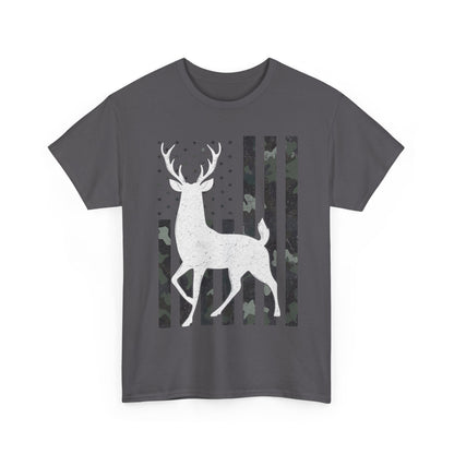 Deer Hunting Shirt, American Flag Camo Deer Hunting Season Lovers, Hunter Dad Men T-Shirt