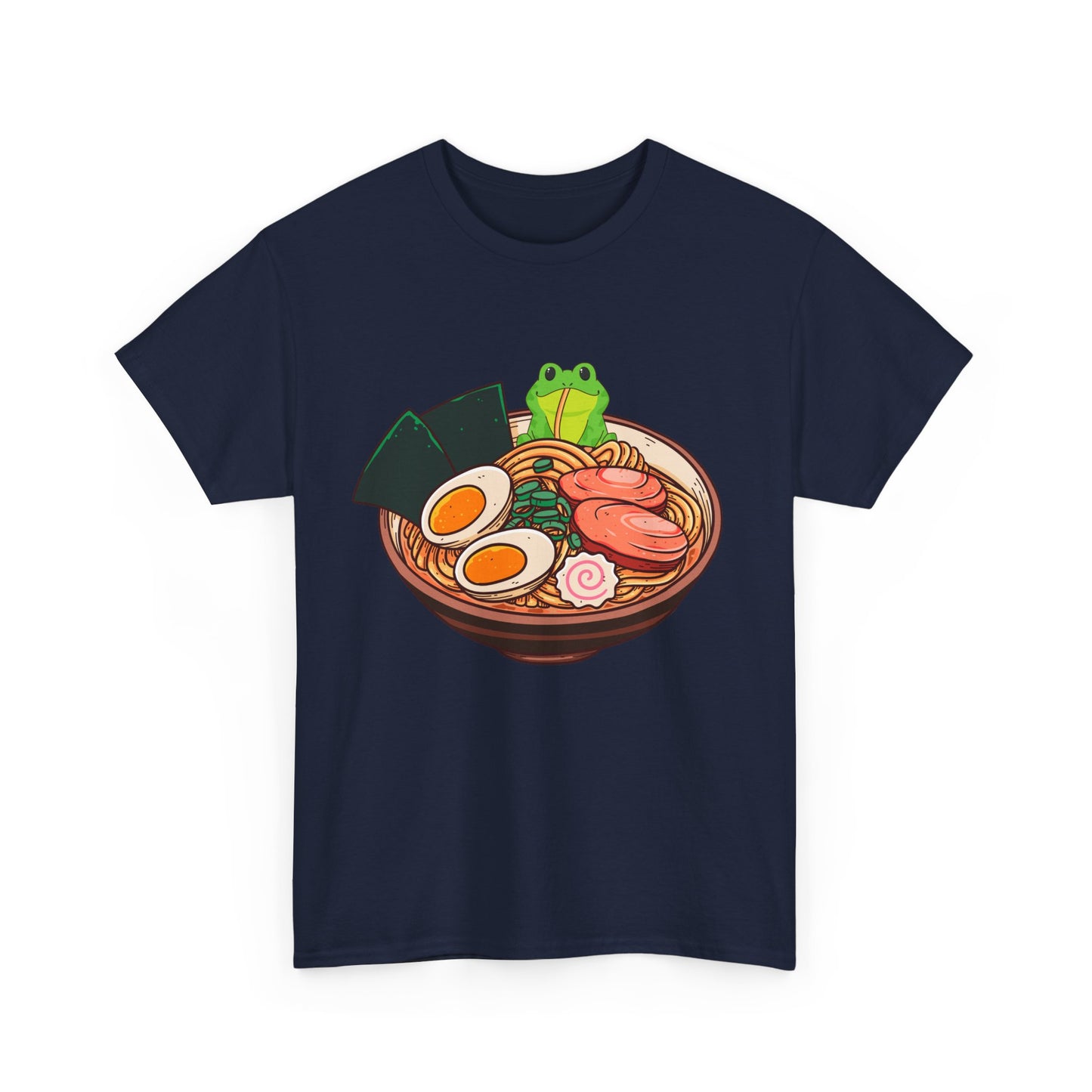Kawaii Frog Shirt, Kawaii Frog Eating Ramen, Japanese Food Lovers Women Men T-Shirt