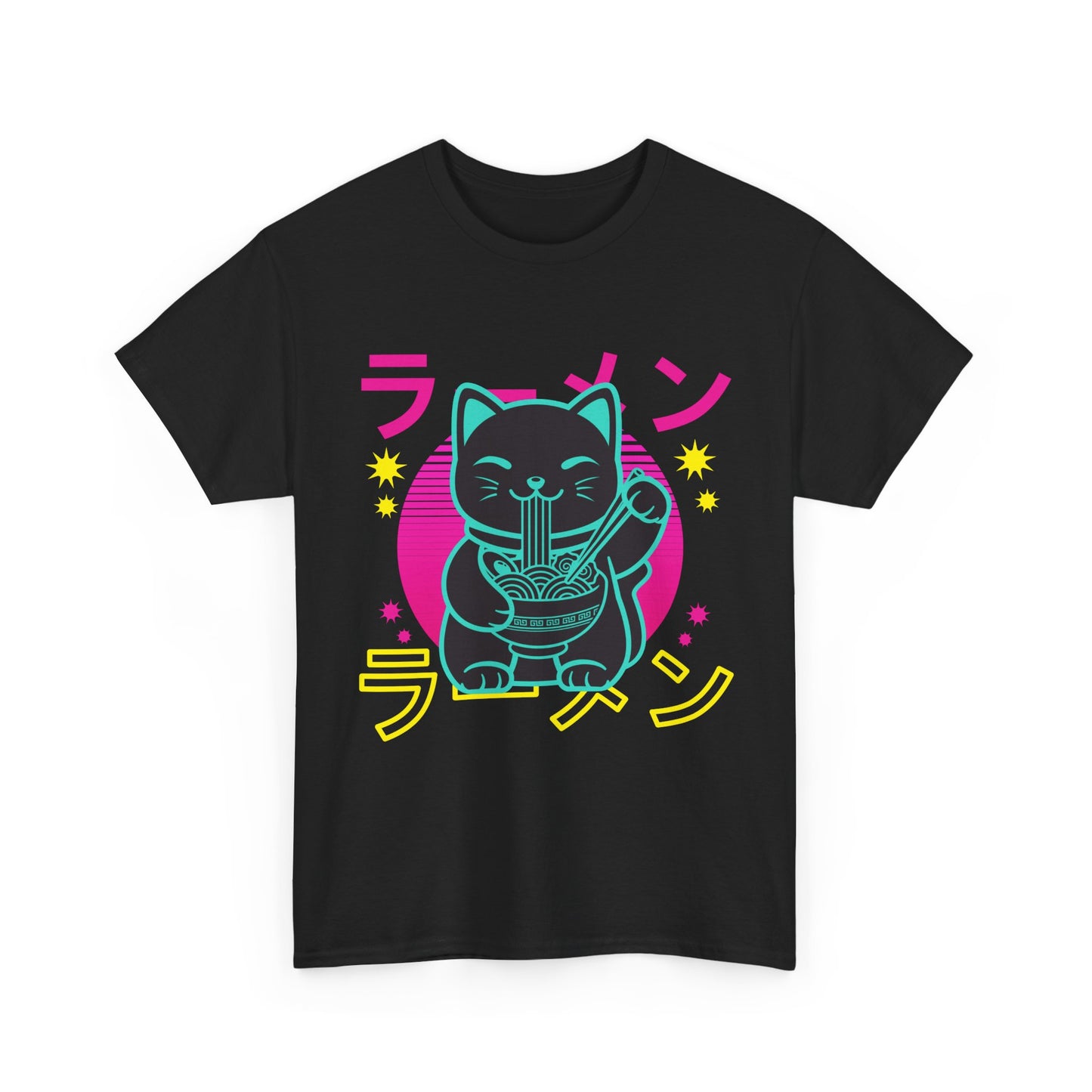 Anime Cat Shirt, Kawaii Cat, Japanese Noodles Lovers Gifts Kitten T-Shirt