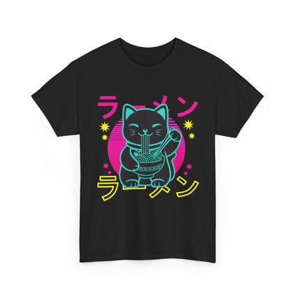 Anime Cat Shirt, Kawaii Cat, Japanese Noodles Lovers Gifts Kitten T-Shirt