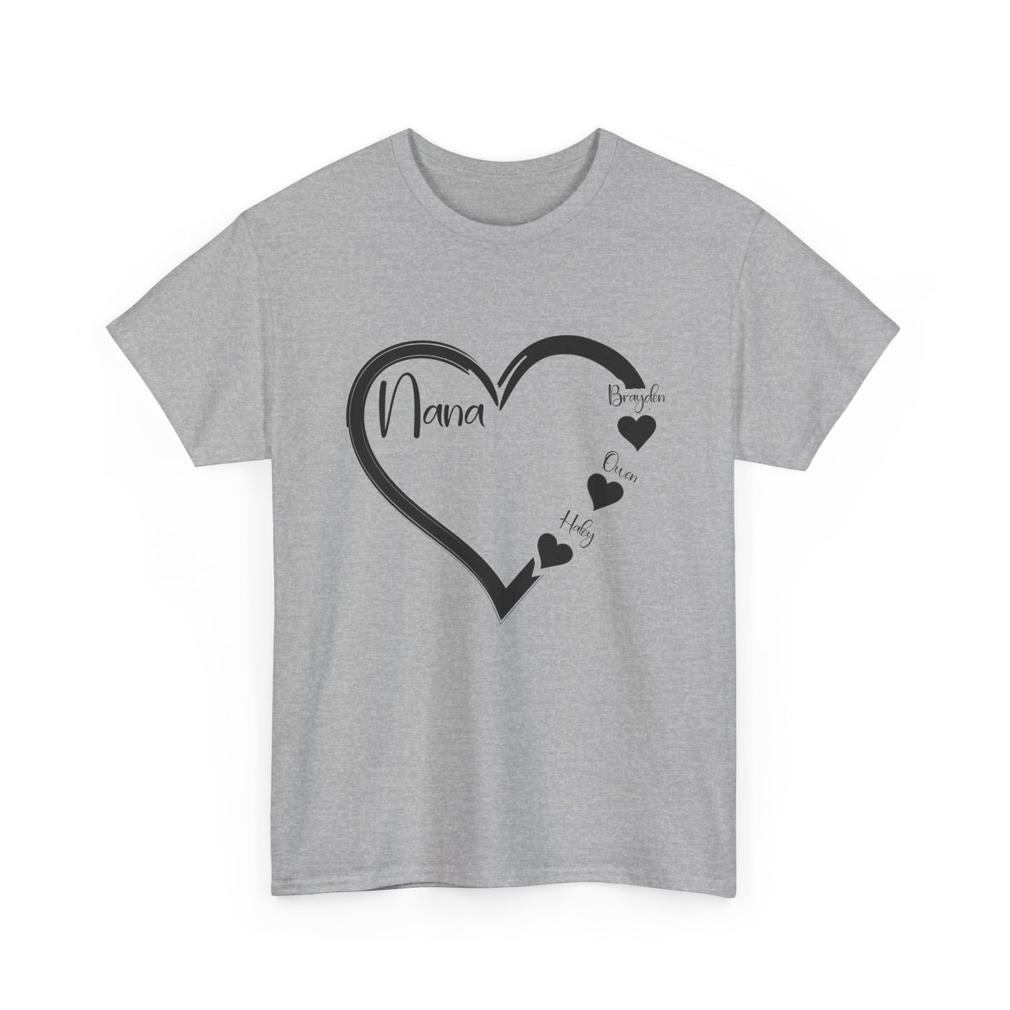 Nana Heart Shirt, Grandmother Mother's Day, Grandma Grandkids Gifts T-Shirt