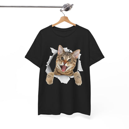 Cat T-Shirt, Cat Torn Cloth, Cats Owner Kitten Lovers Gifts Women Men Cute Shirt